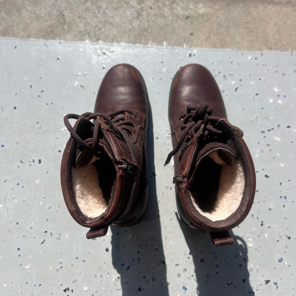 UGG Brown Lace Up Boots